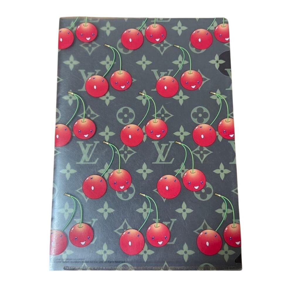 Louis Vuitton x Takashi Murakami Cherry Monogram B5  File Folder Rare
7.2” × 10